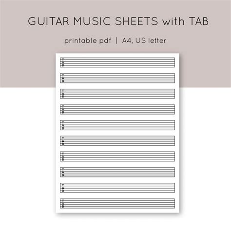 Printable Guitar Tab Paper Blank Guitar Tab Printable Guit Inspire Uplift