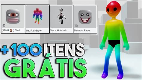 Como Pegar 100 Itens Gratis No Roblox 2023 Youtube