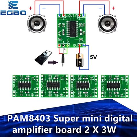 Pcs Pam Super Mini Digital Amplifier Board W Class D Digital