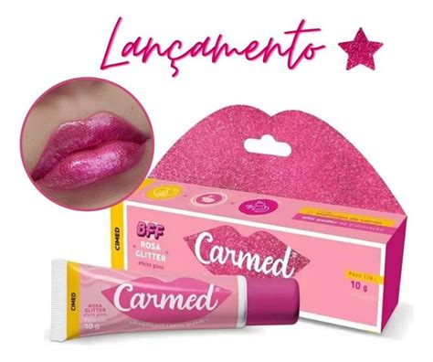 Hidratante Labial Carmed BFF Rosa Gliter Efeito Gloss Gloss E Brilho