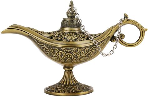 Amazon De Hilitand Metall Geschnitzte Aladdin Lampe Magie Vintage Home