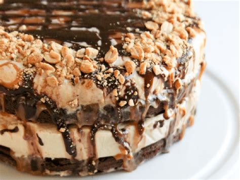 Snickers Ice Cream Cake From Somewhat Simple