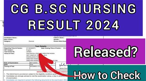 Cg B Sc Nursing Result How To Check Cg B Sc Nursing Result