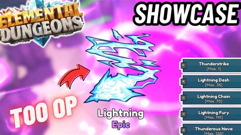 EPIC Lightning Element SHOWCASE Elemental Dungeons Showcase Review