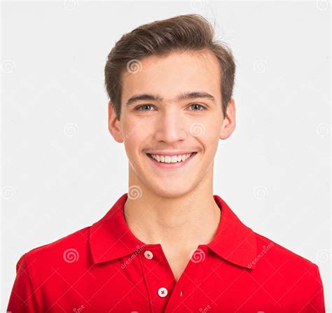 Photo Of Young Happy Man Looking At Camera Closeup Portrait Of Smiling