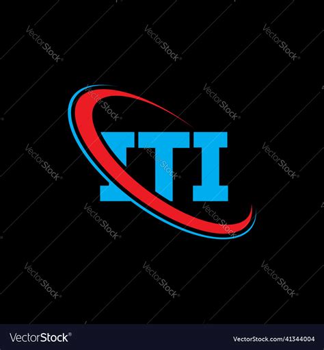 Iti logo letter letter logo design Royalty Free Vector Image