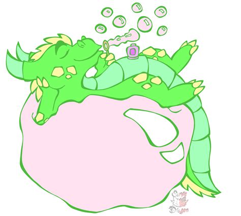 Artstation Bubble Dragon Coloring Page Free2use