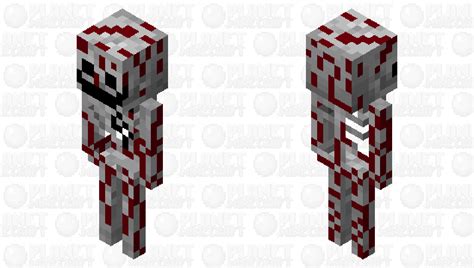 Disorted Bloody Skeleton Minecraft Mob Skin