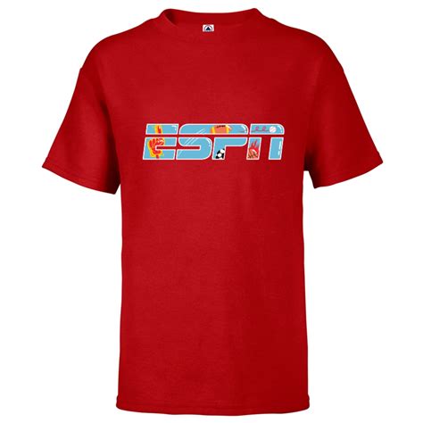 Espn Logo Sports Fan Standard Short Sleeve T Shirt For Kids