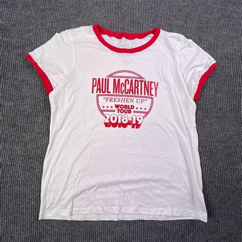 Paul Mccartney T Shirt Womens 2x White Freshen Up Depop