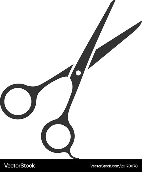 Scissors Glyph Icon Haircutting Shears Cutting Vector Image