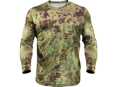 Kryptek Men S Hyperion Long Sleeve T Shirt Polyester Mandrake Camo