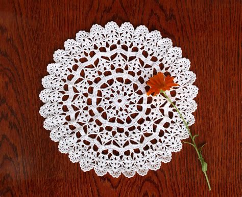 9 Inches Doily Simple Crochet Doily White Lace Doilies Hand Crochet