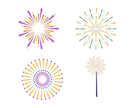 Design Vorlage F R Feuerwerk Vektor Symbol Illustration Feuerwerk