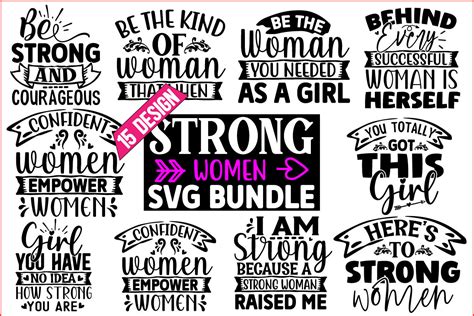 Strong Woman Svg T Shirt Design Bundle By Joynal Thehungryjpeg