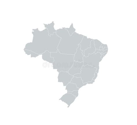 Mapa das regiões do brasil ilustração do vetor Ilustração de branco