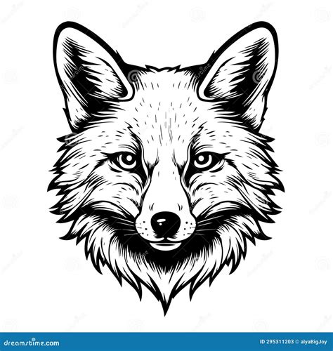 Fox Head Animal Sketch Hand Drawn Vector Illustration Stock Vector ...