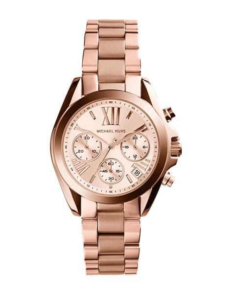 Michael Kors Bradshaw Mini Chronograph Watch Mk In Copper Metallic