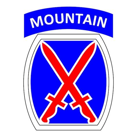 Premium Vector Vector Emblem Of The 10th Mountain Division A Light