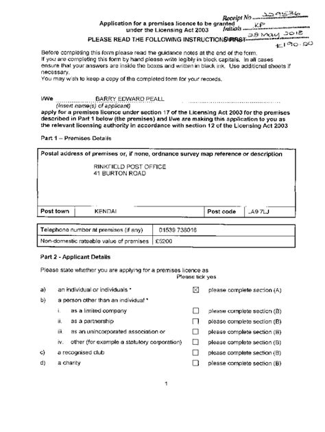 Fillable Online The Licensing Act 2003 Premises Licences And Club