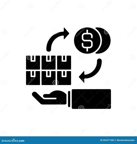 Wholesale Trade Black Glyph Icon Stock Vector Illustration Of