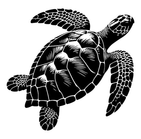 Premium Vector Turtle Vector Silhouette Illustration