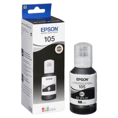 Original Epson 105 EcoTank Pigment Black Ink Bottle Ink Station