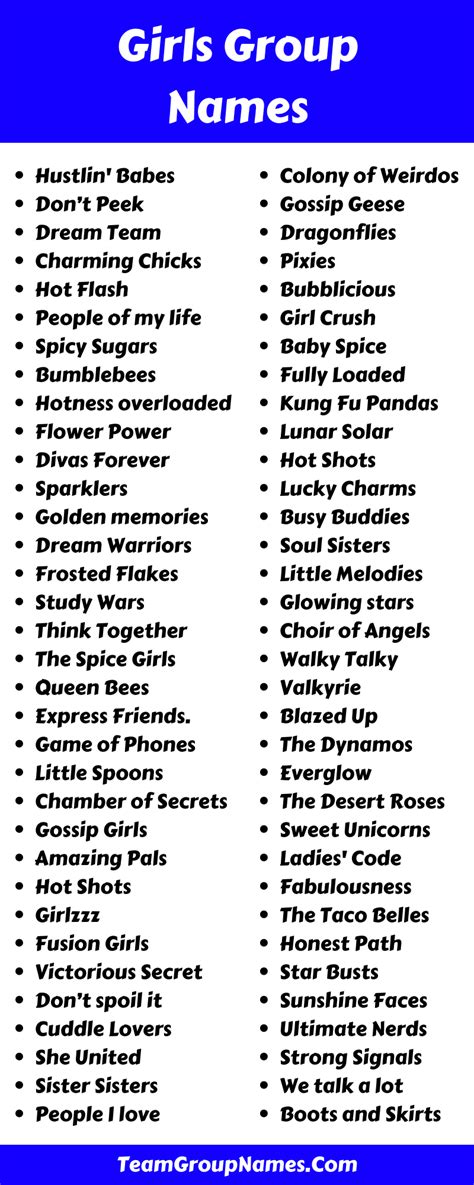 450 Girls Group Names For Your Girl Squad