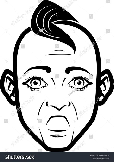 Human Face Shock Vector Image Isolated Stock Vector (Royalty Free ...