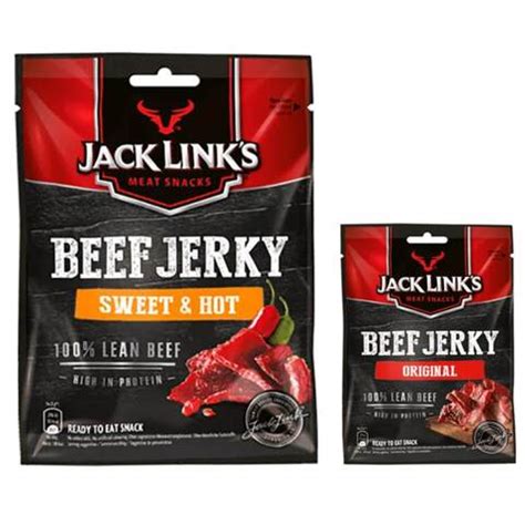 Jack Links Meat Snacks Beef Jerky Sweet And Hot Chips 70g With Beef