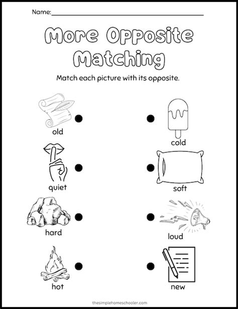 8 Free Opposite Words Worksheets For Kindergarten Easy Print Worksheets Library