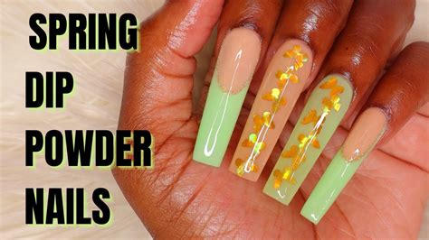 EASY SPRING DIP POWDER NAIL TUTORIAL FRENCH NAIL TUTORIAL YouTube