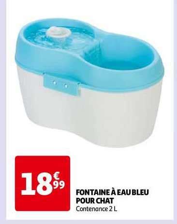 Promo Fontaine Eau Bleu Pour Chat Chez Auchan Icatalogue Fr