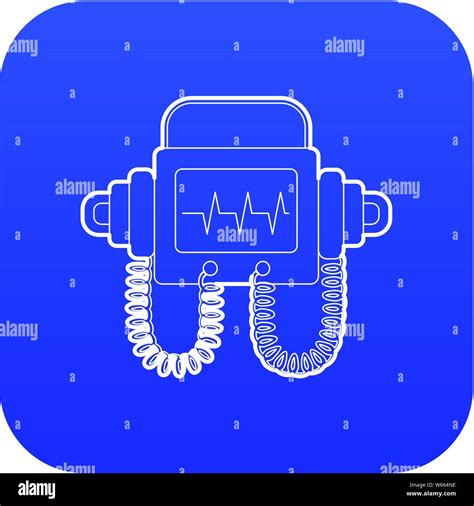 Defibrillator Icon Blue Vector Stock Vector Image And Art Alamy