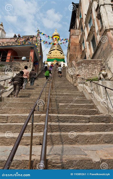 Stairs To The Swayambhunath Temple Editorial Photo - Image: 19389261