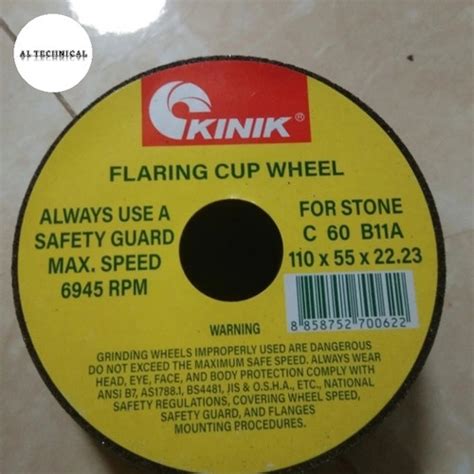 Jual KINIK FLARING CUP WHEEL 4 For Stone C60 B11 A Kinik Gerinda