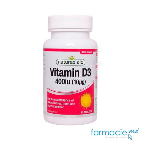 Vitamina D3 400 UI 10ug Comp N90 Natures Aid