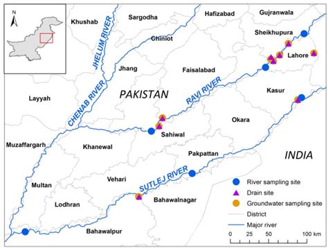 Sutlej River Map