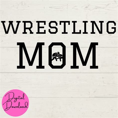 Wrestling Mama Svg Love My Wrestler Svg Png Cricut Cut File Digital