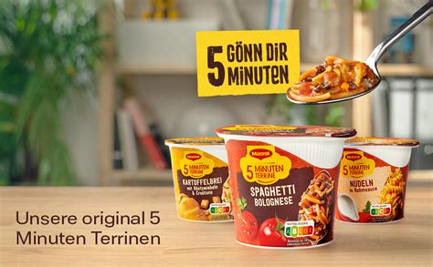 Maggi Minuten Terrine Nudeln In Dunkler Gulasch Sauce Leckeres