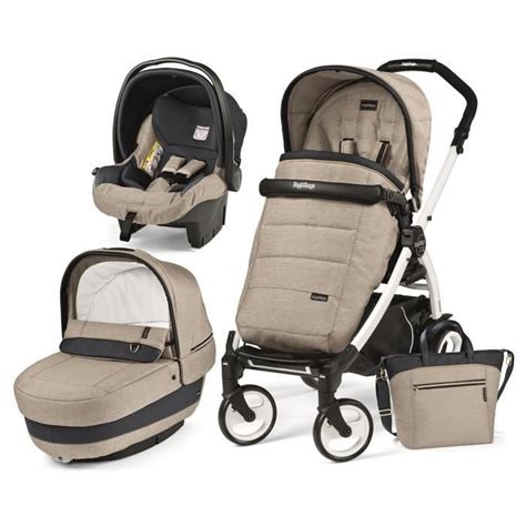 Trio Book Peg Perego Elite Luxe Beige Chassis Bp Blanc Noir