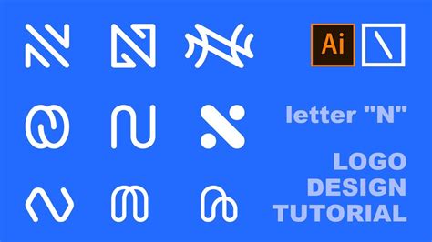 Letter N Logo Design Adobe Illustrator Tutorial YouTube