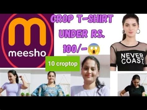 Huge Crop T Shirt Haul Under Rs 100 Huge Croptop Haul From Meesho