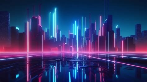 Premium AI Image | Neon lights in the city, music, neon, lights, neon, night, neon, lights, neon ...