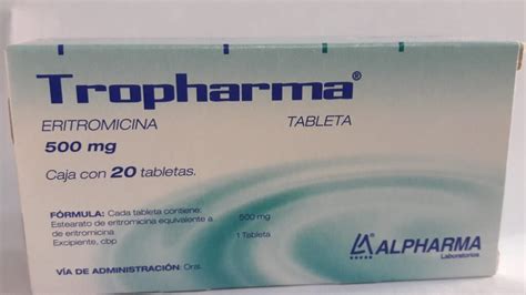 TROPHARMA ERITROMICINA 500MG C 20 TABLETAS 7503003134268