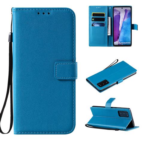 Samsung Galaxy Note 20 Wallet Kickstand Magnetic Case Sky Blue