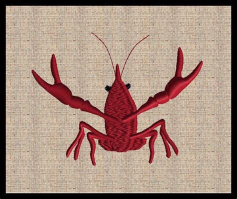 Crawfish Embroidery Design Crawdad Crawdaddy Crayfish Etsy