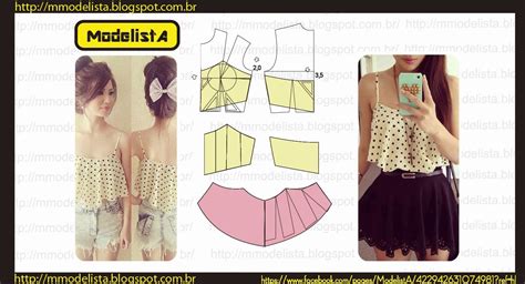 Top Cropped Repostando Fashion Sewing Patterns Padrões De Moda