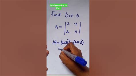 Determinant Of A 2x2 Matrix Can You Try Youtube