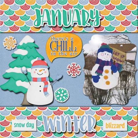 January 2020 Digital Scrapbook Kit By Franb Designs At